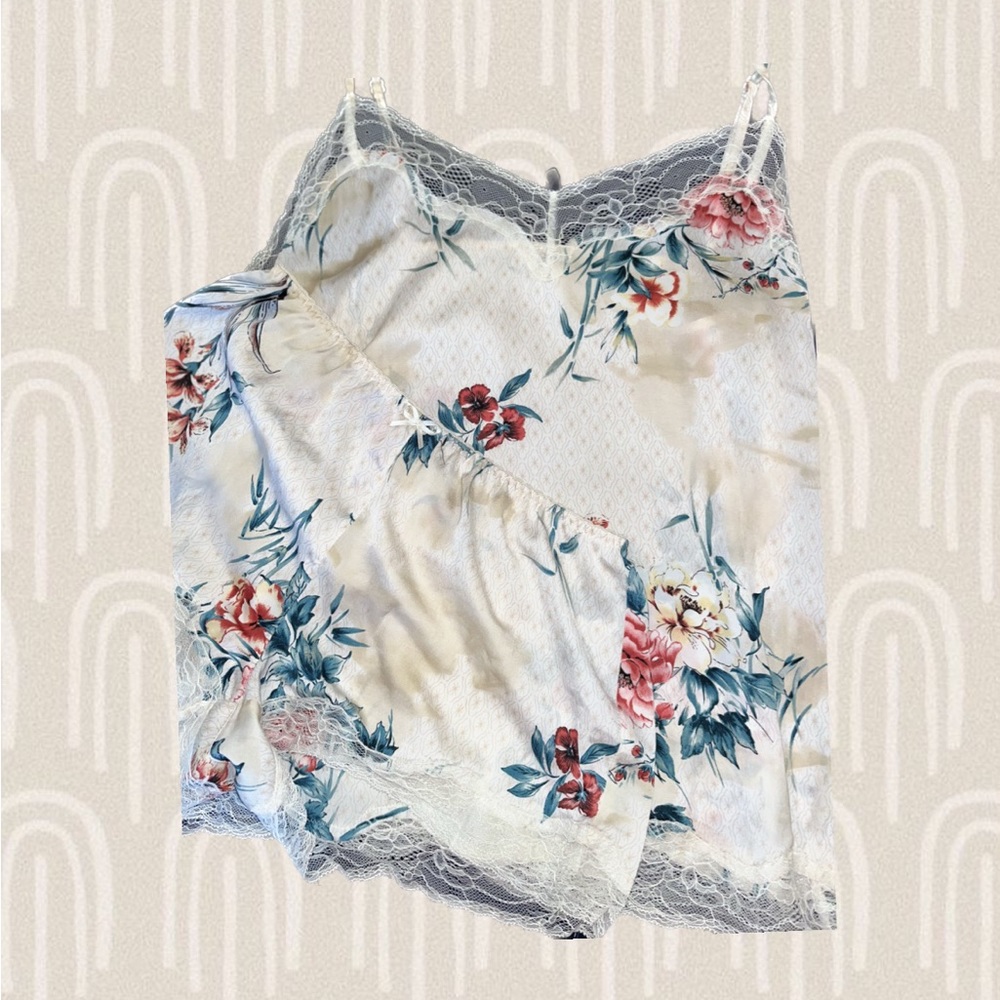 Woolworths silk-like floral Pajama set